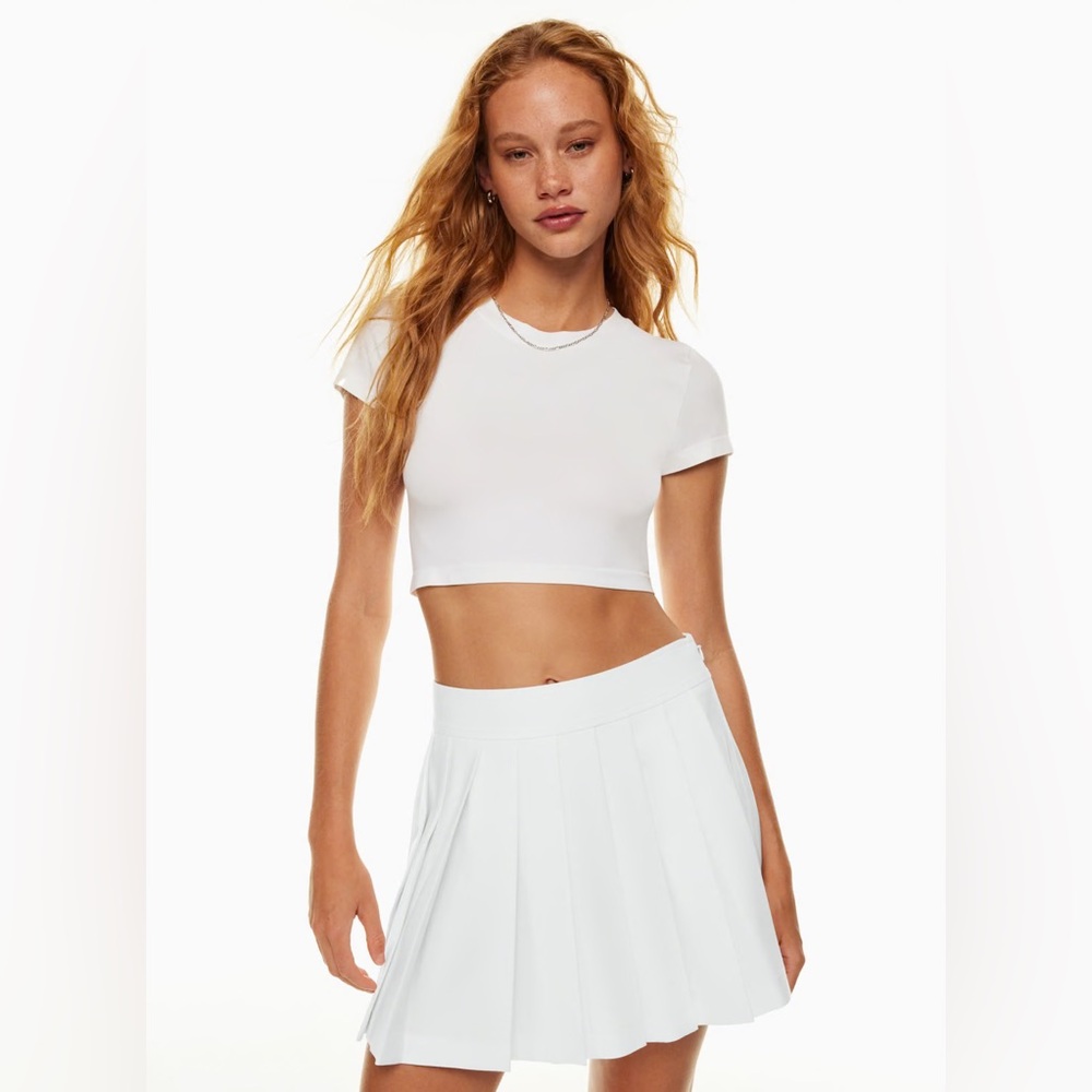 Sunday Best White Pleated Mini Tennis Skirt 0 XS Double Lined 15”